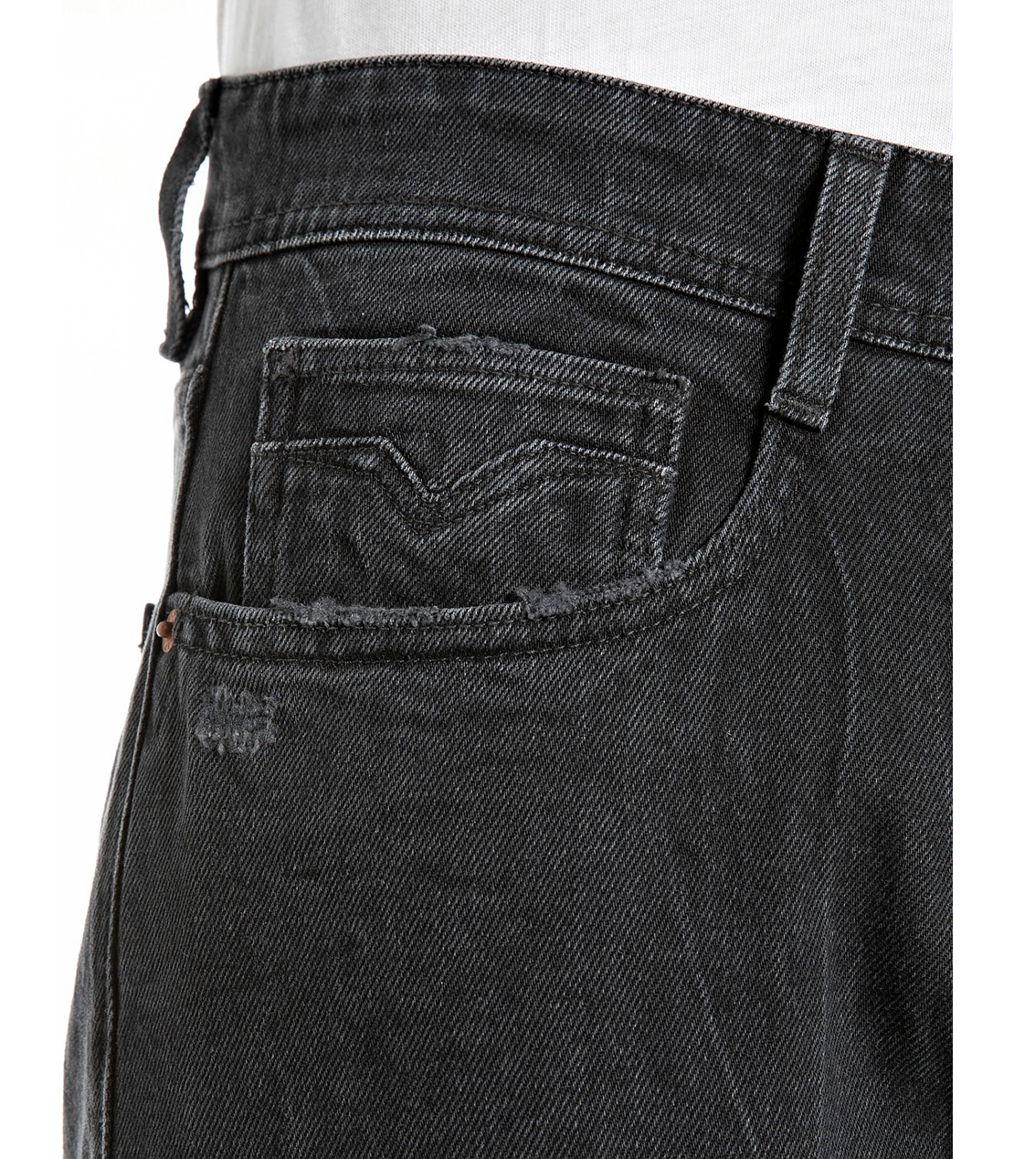 コンフォートROCCO ブラックオーバーダイ リペア ストレッチデニム 詳細画像 ブラック 7